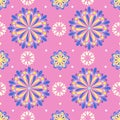 Bright mandala pattern in pink-white Royalty Free Stock Photo